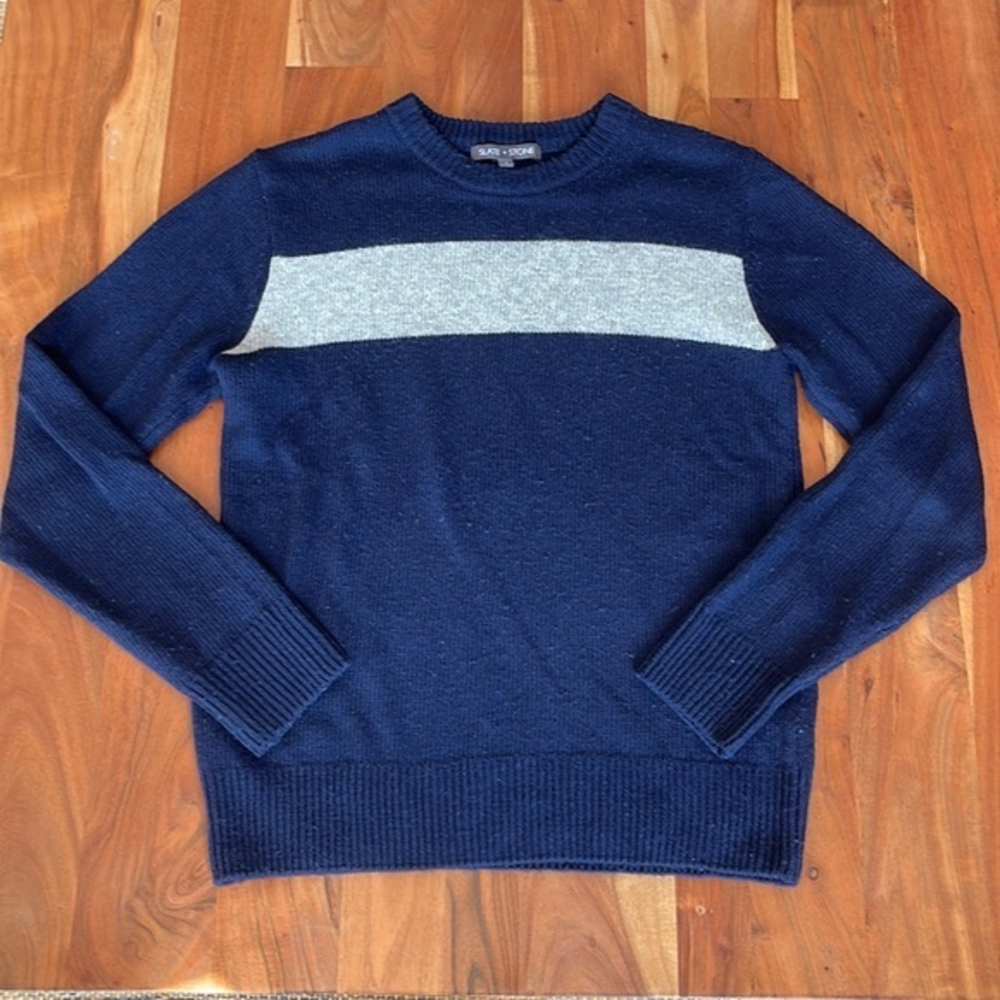 SLATE & STONE - Navy‎ Blue Crewneck Sweater